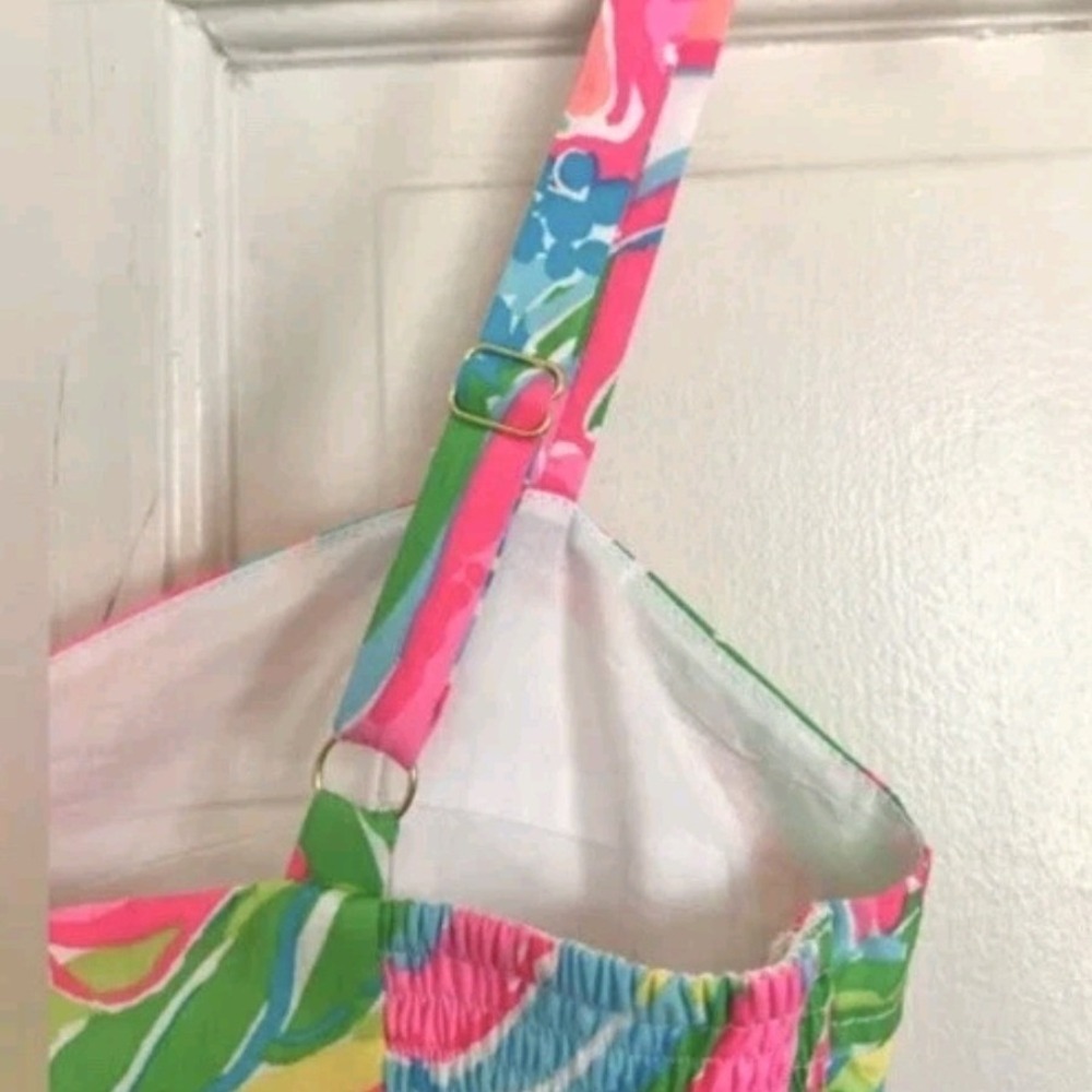 Lilly Pulitzer NWOT Willow Dress Sundress So A Peeling Multi Pink Green Size 12 - Picture 7 of 13
